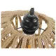 GloboStar® NATHLEN 01187 Vintage Κρεμαστό Φωτιστικό Οροφής Μονόφωτο Μαύρο Μεταλλικό Πλέγμα με Μπεζ Σχοινί Φ40 x Y20cm
