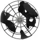 GloboStar® EARTH 01205 Vintage Industrial Κρεμαστό Φωτιστικό Οροφής Μονόφωτο Μαύρο Μεταλλικό Πλέγμα Φ30 x Υ30cm