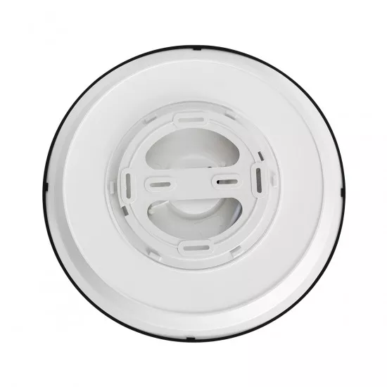 GloboStar® TUFFIN 60996 Πλαφονιέρα Οροφής LED 24W 2760lm 120° AC 220-240V Αδιάβροχη IP54 Φ30 x Υ6.5cm Ψυχρό Λευκό 6000K - Μαύρο - Bridgelux Chips - 3 Years Warranty