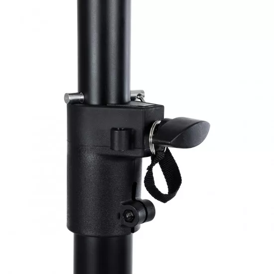 GloboStar® FDB K803-FLPL 98026 Speaker Base Flexible Adjustable Pole - Βάση Ηχείου Ρυθμιζόμενος Σωλήνας για Τοποθέτηση Συστήματος Κολωνάτων Ηχείων K803 με K112BAS - IP20 - Μαύρο - min Φ3.5 x Υ62cm - max Φ3.5 x Υ97cm - Ζεύγος