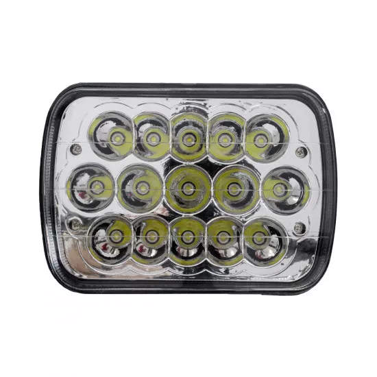 GloboStar® 85421 Φανάρι JEEP WRANGLER Βασικού Φωτισμού H4 H/L LED CREE CXB COB 45W 4500lm DC 9-80V Αδιάβροχο IP67 Ψυχρό Λευκό 6000K Μ17 x Π11 x Υ5.5cm