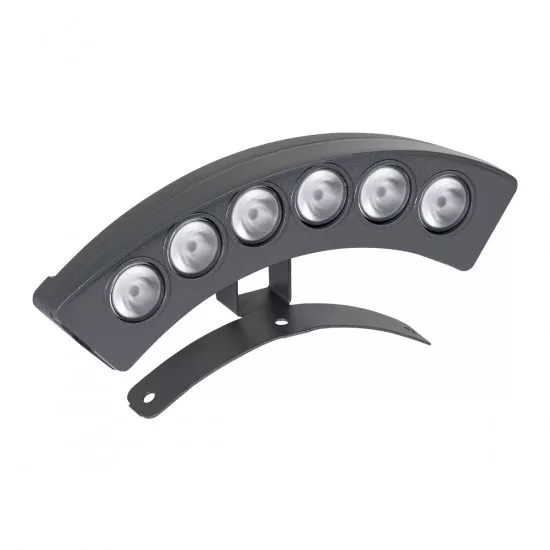 GloboStar® TREELIGHT-PLANTE 90458 Κυρτή Μπάρα Φωτισμού Wall Washer Ειδική για Φυτά - Δέντρα LED 6W 600lm 15° DC 24V Αδιάβροχο IP67 Μ17.5 x Π4.5 x Υ8cm Πράσινο - Γκρι Ανθρακί - 3 Years Warranty