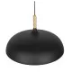 GloboStar® VALLETE BLACK 01258 Μοντέρνο Κρεμαστό Φωτιστικό Οροφής Μονόφωτο Μαύρο Μεταλλικό Καμπάνα Φ45 x Y27cm