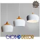 GloboStar® VILI WHITE 01260 Μοντέρνο Κρεμαστό Φωτιστικό Οροφής Μονόφωτο Λευκό Μεταλλικό Καμπάνα Φ40 x Y27cm