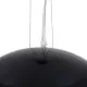 GloboStar® SERENIA BLACK 01151 Μοντέρνο Κρεμαστό Φωτιστικό Οροφής Μονόφωτο Μαύρο Γύψινο Καμπάνα Φ40 x Y19cm