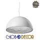 GloboStar® SERENIA WHITE 01152 Μοντέρνο Κρεμαστό Φωτιστικό Οροφής Μονόφωτο Λευκό Γύψινο Καμπάνα Φ40 x 19cm