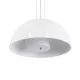 GloboStar® SERENIA WHITE 01152 Μοντέρνο Κρεμαστό Φωτιστικό Οροφής Μονόφωτο Λευκό Γύψινο Καμπάνα Φ40 x 19cm