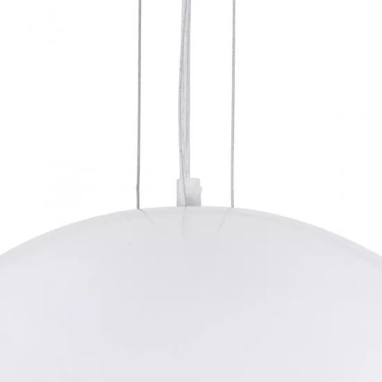 GloboStar® SERENIA WHITE 01152 Μοντέρνο Κρεμαστό Φωτιστικό Οροφής Μονόφωτο Λευκό Γύψινο Καμπάνα Φ40 x 19cm