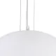 GloboStar® SERENIA WHITE 01152 Μοντέρνο Κρεμαστό Φωτιστικό Οροφής Μονόφωτο Λευκό Γύψινο Καμπάνα Φ40 x 19cm