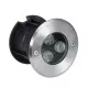 GloboStar® UNDERGROUND-FANI S-90980 Χωνευτό Φωτιστικό Σποτ Δαπέδου LED 12W 1200lm 60° DC 24V Αδιάβροχο IP68 Φ10 x Υ7.5cm Ψυχρό Λευκό 6000K - Ανοξείδωτο Ατσάλι