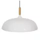 GloboStar® VALLETE WHITE 01256 Μοντέρνο Κρεμαστό Φωτιστικό Οροφής Μονόφωτο Λευκό Μεταλλικό Καμπάνα Φ45 x Y27cm