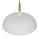 GloboStar® VALLETE WHITE 01256 Μοντέρνο Κρεμαστό Φωτιστικό Οροφής Μονόφωτο Λευκό Μεταλλικό Καμπάνα Φ45 x Y27cm