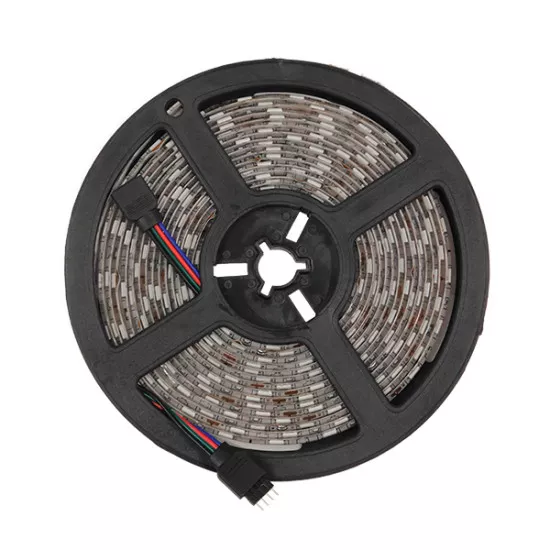 Σετ Ταινία LED 5m 36W/5m 12V 150LED 5050 SMD 600lm/m 120° IP20 με Ασύρματο Χειριστήριο και Τροφοδοτικό RGB GloboStar 06008