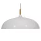 GloboStar® VALLETE WHITE 01257 Μοντέρνο Κρεμαστό Φωτιστικό Οροφής Μονόφωτο Λευκό Μεταλλικό Καμπάνα Φ60 x Y35cm