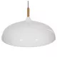 GloboStar® VALLETE WHITE 01257 Μοντέρνο Κρεμαστό Φωτιστικό Οροφής Μονόφωτο Λευκό Μεταλλικό Καμπάνα Φ60 x Y35cm