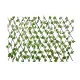 GloboStar® Artificial Garden IVY 78497 Πτυσσόμενη Πέργκολα Τεχνητής Φυλλωσιάς - Κάθετος Κήπος Σύνθεση Κισσός Μ110 x Π10 x Υ120cm (min) Μ310 x Π10 x Υ45cm (max)