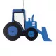 GloboStar® TRACTOR 61580 Μοντέρνο Παιδικό Κρεμαστό Φωτιστικό Οροφής Μονόφωτο 1 x E27 Μπλε PVC Φιγούρα Τρακτέρ-Φαγάνα Μ40 x Π15.5 x Υ26.5cm