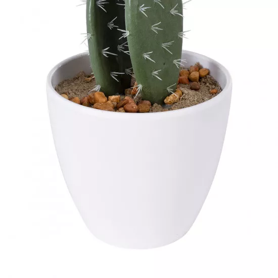 GloboStar® Artificial Garden OPUNTIA FICUS-INDICA CACTUS 20096 Τεχνητό Διακοσμητικό Φυτό Κάκτος Φραγκοσυκιά Υ60cm