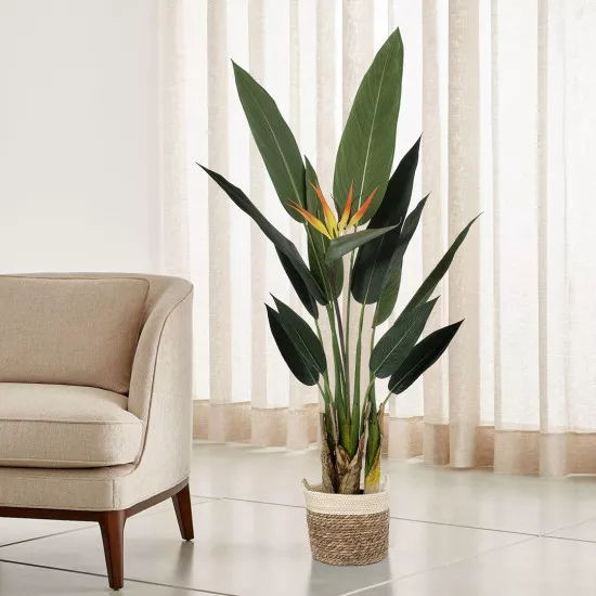 GloboStar® Artificial Garden STRELITZIA REGINAE 20031 Τεχνητό Διακοσμητικό Φυτό Στρελίτσια - Πουλί του Παραδείσου Υ120cm