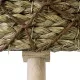 GloboStar® Artificial Garden SAMOS 20305 Διακοσμητικό Πλεκτό Καλάθι - Κασπώ Γλάστρα - Flower Pot Μπεζ με Καφέ Φ32cm x Υ58cm