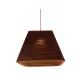 GloboStar® CORFU 01295 Vintage Κρεμαστό Φωτιστικό Οροφής Μονόφωτο 3D από Επεξεργασμένο Σκληρό Καφέ Χαρτόνι Καμπάνα Φ38 x Y31cm