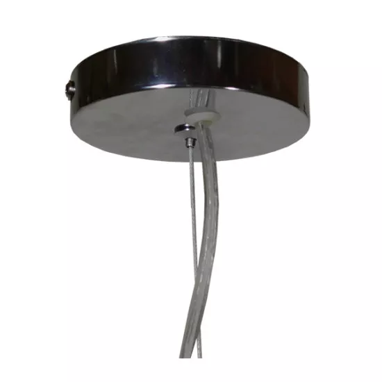 GloboStar® GOBLET LIGHT 01267 Vintage Industrial Κρεμαστό Φωτιστικό Οροφής Μονόφωτο Μπεζ Μεταλλικό Πλέγμα Φ38 x Y50cm