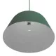 GloboStar® UPVALE 01285 Μοντέρνο Κρεμαστό Φωτιστικό Οροφής Μονόφωτο Γκρι Πράσινο Μεταλλικό Καμπάνα Φ40 x Y24cm