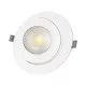 GloboStar® LEXIS JOINT 60988 Χωνευτό LED Κινούμενο Spot Downlight 12W 1200lm 45° AC 220-240V IP44 Φ15.8cm x Υ4.1cm - Στρόγγυλο - Λευκό - Φυσικό Λευκό 4500K - Bridgelux Chip - TÜV Certified Driver - 5 Years Warranty