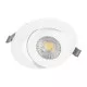 GloboStar® LEXIS JOINT 60990 Χωνευτό LED Κινούμενο Spot Downlight 7W 680lm 45° AC 220-240V IP44 Φ12cm x Υ3.1cm - Στρόγγυλο - Λευκό - Φυσικό Λευκό 4500K - Bridgelux Chip - TÜV Certified Driver - 5 Years Warranty