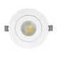 GloboStar® LEXIS JOINT 60990 Χωνευτό LED Κινούμενο Spot Downlight 7W 680lm 45° AC 220-240V IP44 Φ12cm x Υ3.1cm - Στρόγγυλο - Λευκό - Φυσικό Λευκό 4500K - Bridgelux Chip - TÜV Certified Driver - 5 Years Warranty