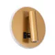 GloboStar® JERSEY 61104 Μοντέρνο Φωτιστικό Τοίχου - Απλίκα Ξενοδοχείου Bed Side LED 10W 1380lm 36° & 360° AC 220-240V - Reading Light & 360° Κρυφός Φωτισμός - Φορτιστής USB 3A - Φ14.5 x Π4cm - Φυσικό Λευκό 4500K - Χρυσό Βούρτσας