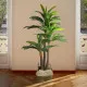 Artificial Garden ANDROS 20317 Διακοσμητικό Πλεκτό Καλάθι - Κασπώ Γλάστρα - Flower Pot Καφέ με Μπεζ Φ29cm x Υ30cm