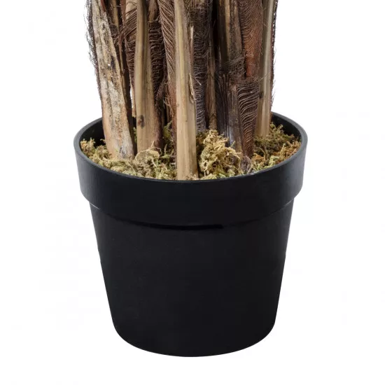 GloboStar® Artificial Garden BROADLEAF LADY PALM TREE 20385 Τεχνητό Διακοσμητικό Φυτό Πλατύφυλλος Φοίνικας Μπαμπού Υ200cm