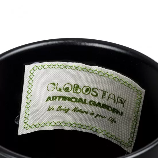 GloboStar® Artificial Garden NISYROS 20487 Κρεμαστό Μεταλλικό Κασπώ Γλάστρα - Flower Pot Μαύρο Φ16cm x Υ52cm