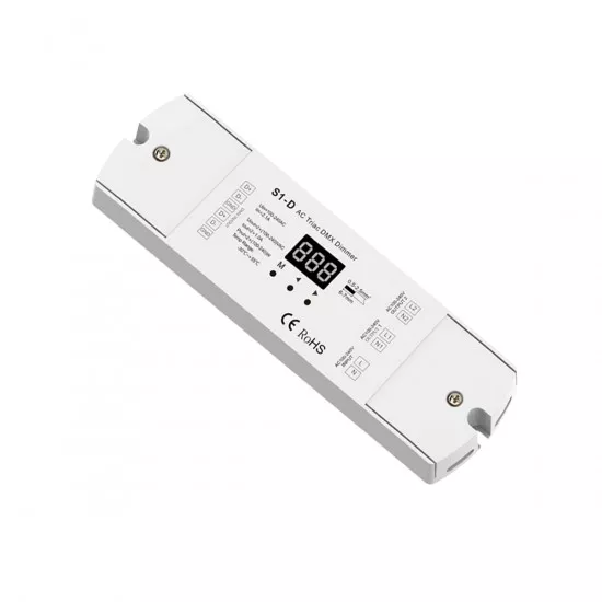 GloboStar® 70671 S1-D SKYDANCE AC Triac DMX Dimmer 2 Καναλιών AC 100-240V 2 x 1A 240W - Max 2A 480W - IP20 Μ16.7 x Π5 x Υ2.4cm - 5 Years Warranty