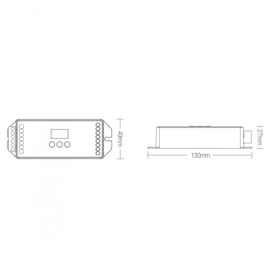 GloboStar® 71423 DL-X Mi-BOXER DC DALI & Push Dimming 5 in 1 High Speed Controller / Dimmer 5 Καναλιών DC 12-24V 5 x 6A 144W - Max 20A 480W - IP20 RGBW+WW Μ13 x Π5 x Υ2.5cm - 5 Years Warranty