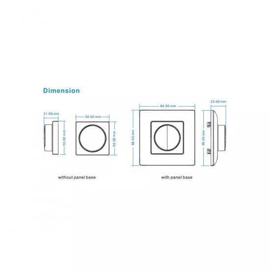 GloboStar® 71443 K1 Mi-BOXER Ασύρματο Επιτοίχιο Χειριστήριο Dimmer RF 2.4Ghz για όλα τα Μονόχρωμα Mi-BOXER Controller DC 3V 1 x CR2032 - IP20 Λευκό Μ8.5 x Π8.5 x Υ2.5cm - 5 Years Warranty