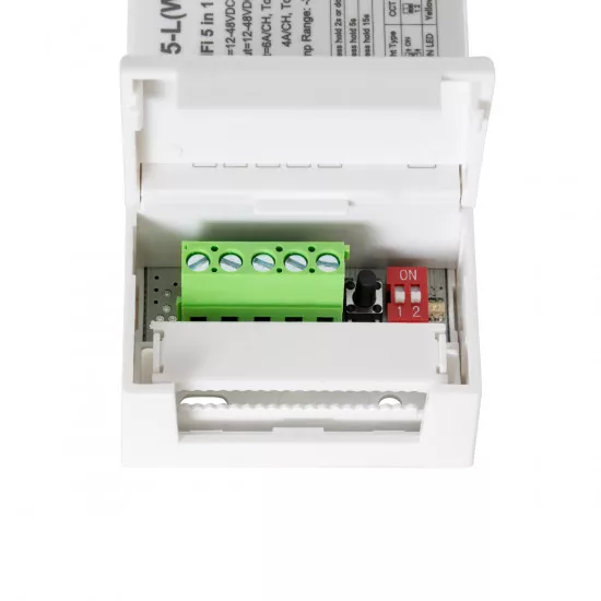 GloboStar® 71470 V5-L SKYDANCE DC WiFi & RF 2.4Ghz Dimmer High Speed Controller 5 Καναλιών DC 12-48V 5 x 6A 288W - Max 30A 1440W - IP20 Μ18 x Π5.7 x Υ2.8cm - 5 Years Warranty