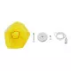 GloboStar® RINA 01308 Μοντέρνο Κρεμαστό Φωτιστικό Οροφής Μονόφωτο Γυάλινο Κίτρινο Διάφανο Μ20 x Π19 x Υ20cm