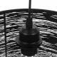 GloboStar® ACCADEMIA 01556 Μοντέρνο Industrial Κρεμαστό Φωτιστικό Οροφής Μονόφωτο Μεταλλικό Μαύρο Καμπάνα Φ35 x Υ25cm