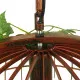 GloboStar® LIBELLULA 01642 Vintage Industrial Κρεμαστό Φωτιστικό Οροφής Μονόφωτο Καφέ Σκουριά Μεταλλικό Πλέγμα Μ48.5 x Π42 x Y37.5cm