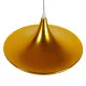 GloboStar® SHANGHAI GOLD 01545 Μοντέρνο Κρεμαστό Φωτιστικό Οροφής Μονόφωτο Χρυσό Μεταλλικό Καμπάνα Φ37 x Y20cm