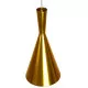 GloboStar® SHANGHAI GOLD 01546 Μοντέρνο Κρεμαστό Φωτιστικό Οροφής Μονόφωτο Χρυσό Μεταλλικό Καμπάνα Φ18 x Y38.5cm