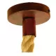 GloboStar® NEPETA 01660 Vintage Industrial Κρεμαστό Φωτιστικό Οροφής Μονόφωτο Πλέγμα Καφέ Σκουριά με Μπεζ Σχοινί Φ33 x Υ33cm