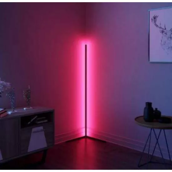 Μοντέρνο Minimal Επιδαπέδιο LAS VEGAS Φωτιστικό 140cm LED 13 Watt με Ασύρματο Χειριστήριο - Dimmer RGBW+CCT Πολύχρωμο - Ψυχρό - Ημέρας - Θερμό - LEG-FL8001