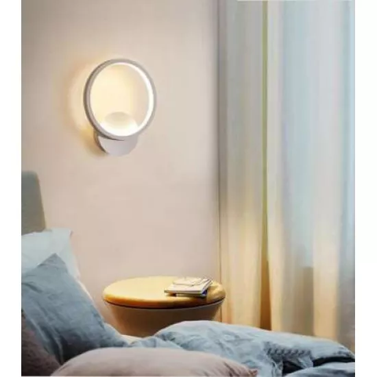 Φωτιστικό Τοίχου - Απλίκα Leggenda Κύκλος σε λευκό χρώμα 18W 1800lm 230V AC με εναλλαγή φωτισμού CCT μέσω διακόπτη W9026S
