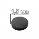 15x3 Μαγνήτης Φερρίτης Δίσκος Διάμετρος : Ø15 mm, Ύψος 3mm ( 10 Τεμάχια )  