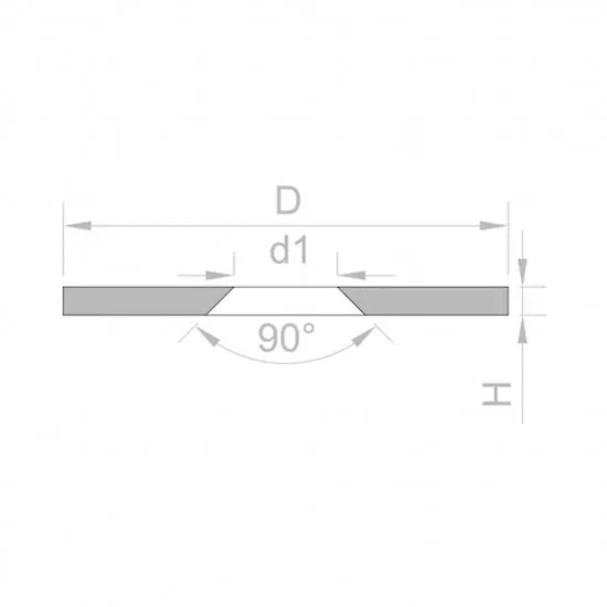 Μεταλλική ροδέλα με βυθισμένη οπή  Διάμετρος : Ø 15 mm (1 pcs )
